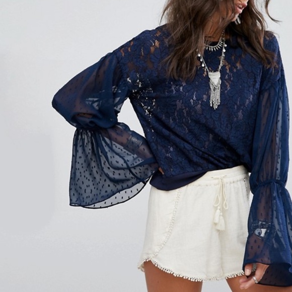 Free People Tops - Free People Something Like Love Lace Top Size S